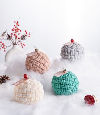 Knit Ball Candle