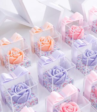 Colorful Floral Candle